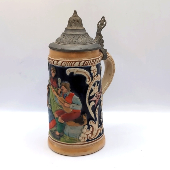 German "Drink Clearly, Speak Truly" Lidded Beer Stein - Trinke Klar Rede Wahr - Picture 13 of 13